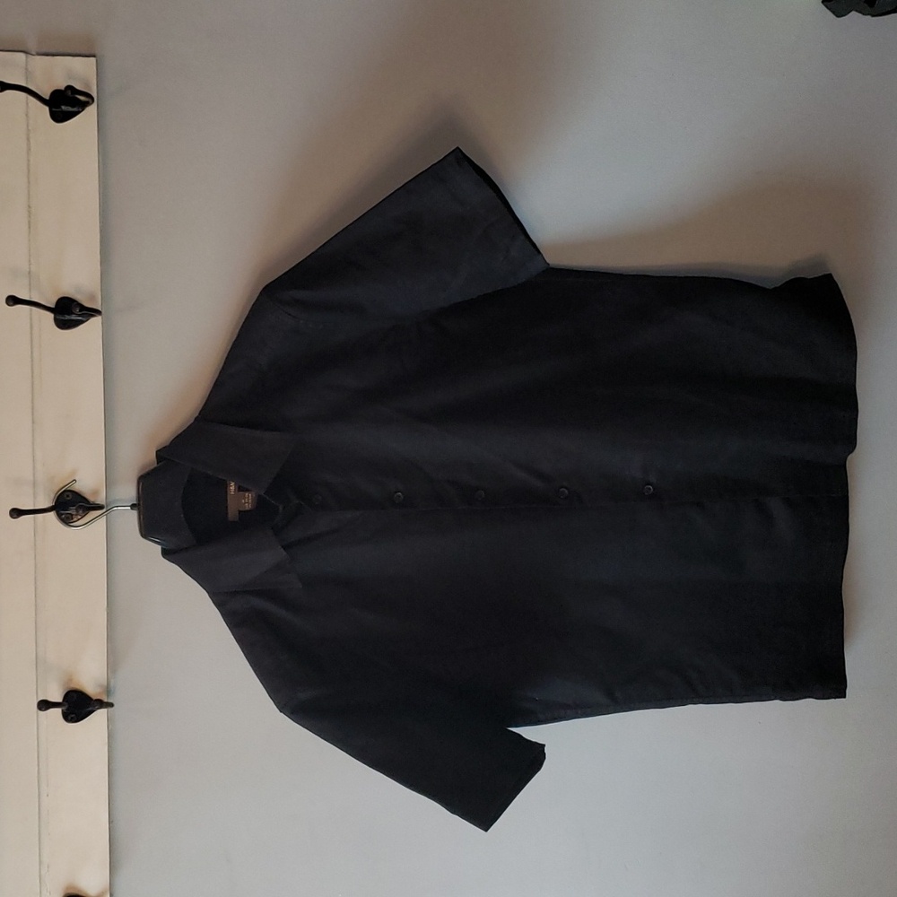 H&M men's short sleeve shirt, linen & cotton